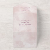 ピンクの水彩抽象芸術 オールインワン招待状 (外側)