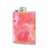 ピンクの水彩抽象芸術 フラスク (左)