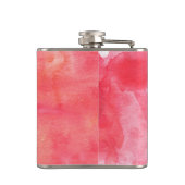 ピンクの水彩抽象芸術 フラスク (裏面)