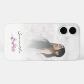 ピンクの水彩植物写真の思い出 Case-Mate iPhoneケース (裏面 (横))