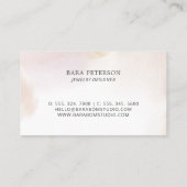 ピンクの水彩洗いロゴミニマル名刺 名刺 (裏面)