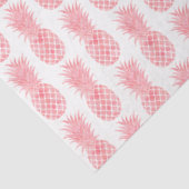 ピンクの水彩熱帯パイナップル 薄葉紙 (詳細)