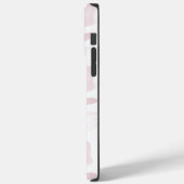 ピンクの水彩画のしぶきの背景 モノグラム Case-Mate iPhoneケース (裏面 / 左)
