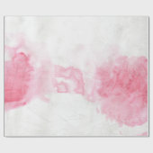 ピンクの水彩画のギフト用包装紙 ラッピングペーパー (フラット)