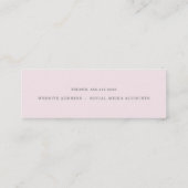 ピンクの水彩画の接触カード コーリングカード (裏面)