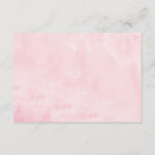 ピンクの水彩画の服装規定カード エンクロージャーカード (裏面)