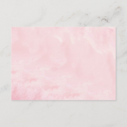 ピンクの水彩画の服装規定カード エンクロージャーカード (裏面)