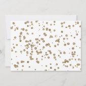 ピンクの水彩画の気球の金ゴールドの紙吹雪の誕生日 招待状 (裏面)