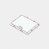 ピンクの水彩画の花柄の庭 ポストイット (アングル)