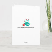 ピンクの水彩画の花柄は感謝していしています サンキューカード (裏面)