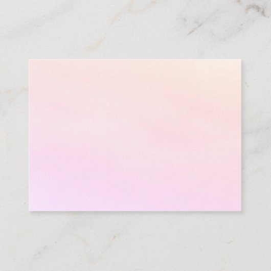 ピンクの水彩画の返信カード同封 エンクロージャーカード (裏面)