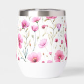ピンクの水彩画の野の花  (背面)