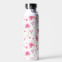 ピンクの水彩画の野の花 