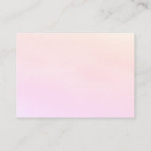 ピンクの水彩画のRSVP返信 封入カード エンクロージャーカード (裏面)