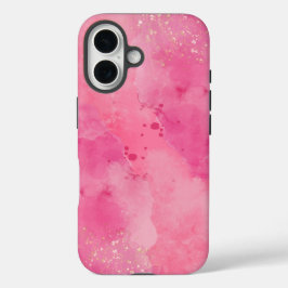 ピンクの水彩画リンクツリー | iPhone 16ケース