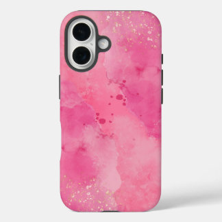 ピンクの水彩画リンクツリー | iPhone 16ケース