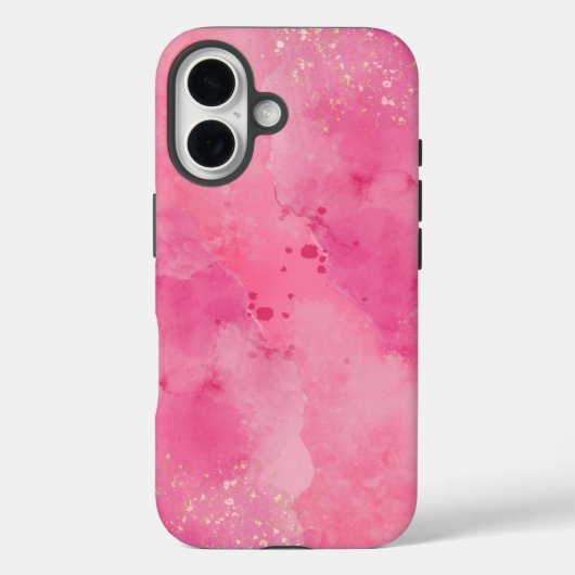 ピンクの水彩画リンクツリー | Case-Mate iPhoneケース (裏面)