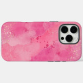 ピンクの水彩画リンクツリー | Case-Mate iPhoneケース (裏面 (横))
