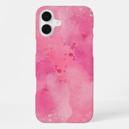 ピンクの水彩画リンクツリー | iPhone 16 PLUSケース