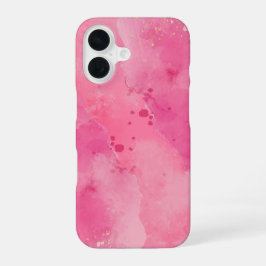 ピンクの水彩画リンクツリー | iPhone 16ケース