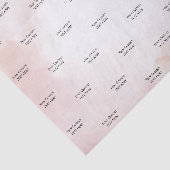 ピンクの水彩画調のカスタムテキストティシューペーパー 薄葉紙 (詳細)