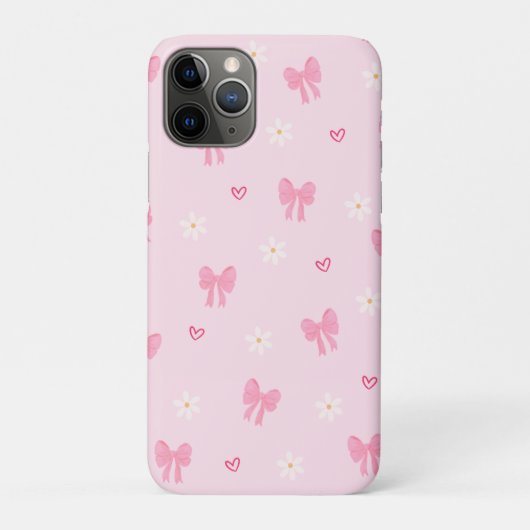 ピンクの水彩画風で遊び心のある花柄のスマホケース Case-Mate iPhoneケース (裏)