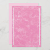 ピンクの水彩画 ベビーシャワー 長方形テンプレート 招待状 (正面/裏面)