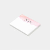 ピンクの水彩画 ポストイット (アングル)