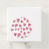 ピンクの水彩画 ラブハートパターン フェイバータグ (インサイチュ)