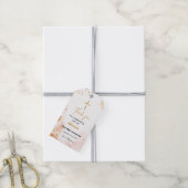 ピンクの水彩画 初の聖体拝領ありがとうございます ギフトタグ (より糸付き)