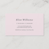 ピンクの水彩画 名刺 (裏面)