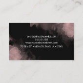 ピンクの水彩画 名刺 (裏面)