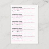 ピンクの水彩石鹸の香りのロゴ材 名刺 (裏面)