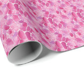 ピンクの水彩石 ラッピングペーパー (ロールコーナー)