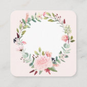 ピンクの水彩私の花娘 エンクロージャーカード (裏面)