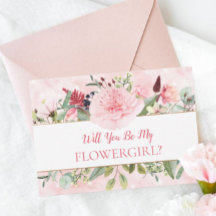 ピンクの水彩私の花娘