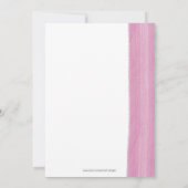 ピンクの水彩筆致の結婚式招待状 招待状 (裏面)