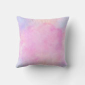 ピンクの水彩紫色のユニコーン クッション (裏面)