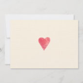 ピンクの水彩色の可愛いロボットが女の子の赤ちゃんシャワー 招待状 (裏面)