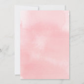 ピンクの水彩花のケーキ ブライダルシャワー 招待状 (裏面)