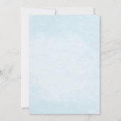 ピンクの水彩花のブライダルシャワー 招待状 (裏面)