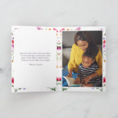 ピンクの水彩花の写真　母の日 カード (内部)