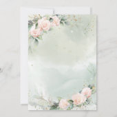 ピンクの水彩花の宗教的クラス再会 招待状 (裏面)