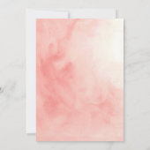 ピンクの水彩花の40歳の誕生日 招待状 (裏面)