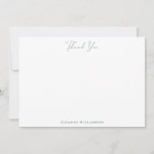 ピンクの水彩花イラストのカスタム ブライダルシャワー サンキューカード (正面)