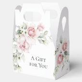 ピンクの水彩花イラストの特別な贈り物 フェイバーボックス (オープン)