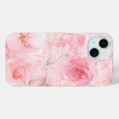 ピンクの水彩花柄 Case-Mate iPhoneケース (裏面 (横))