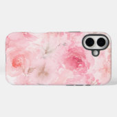 ピンクの水彩花柄 Case-Mate iPhoneケース (裏面 (横))