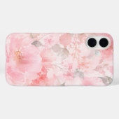 ピンクの水彩花柄 Case-Mate iPhoneケース (裏面 (横))