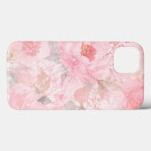 ピンクの水彩花柄 Case-Mate iPhoneケース (裏面 (横))